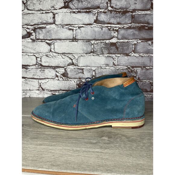 Ted Baker London Blue Suede Leather Lace Ankle Chukka Boots Men’s Sz 44EU/11M US - Picture 10 of 16